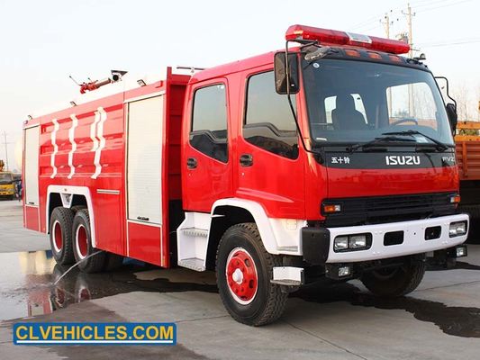 Red FVZ ISUZU Fire Fighting Truck Large Capacity 10-16 ton