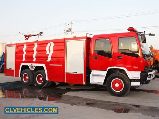 Red FVZ ISUZU Fire Fighting Truck Large Capacity 10-16 ton