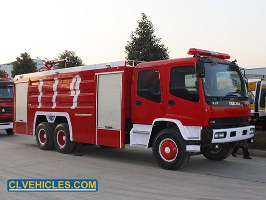 Red FVZ ISUZU Fire Fighting Truck Large Capacity 10-16 ton