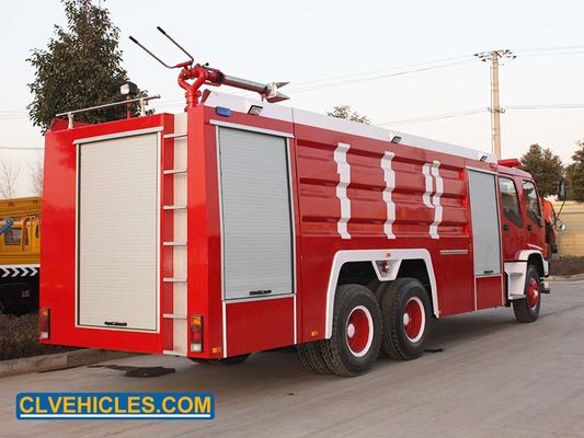 Red FVZ ISUZU Fire Fighting Truck Large Capacity 10-16 ton