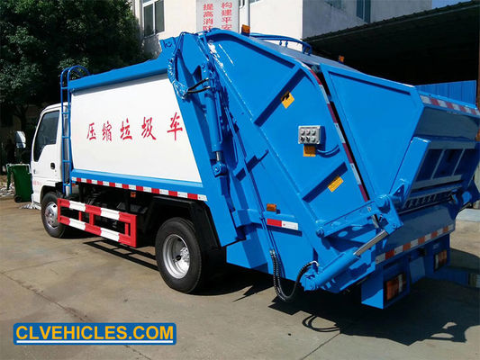 ISUZU 600P 7CBM Automatic Garbage Truck  Power Steering Hydraulic Lift