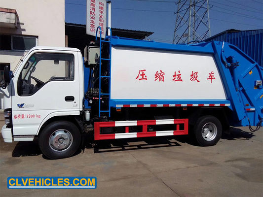 ISUZU 600P 7CBM Automatic Garbage Truck  Power Steering Hydraulic Lift