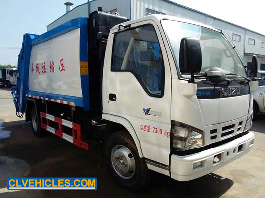 ISUZU 600P 7CBM Automatic Garbage Truck  Power Steering Hydraulic Lift