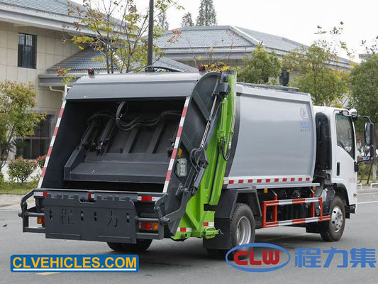 ELF 130hp 7000L ISUZU Garbage Truck hydraulic trash compactor