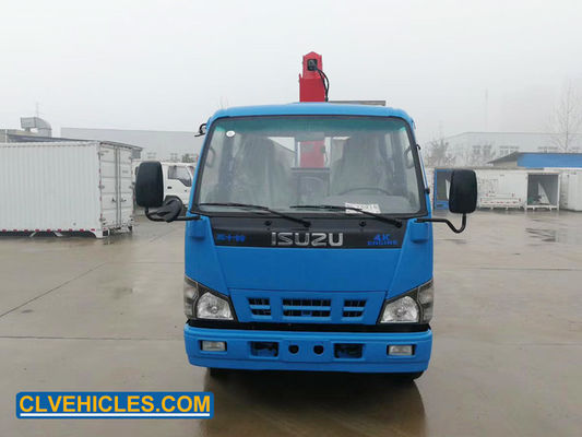Crew Cabin 600P ISUZU Truck Mounted Crane 4X2 12m Height Lifter Machinery