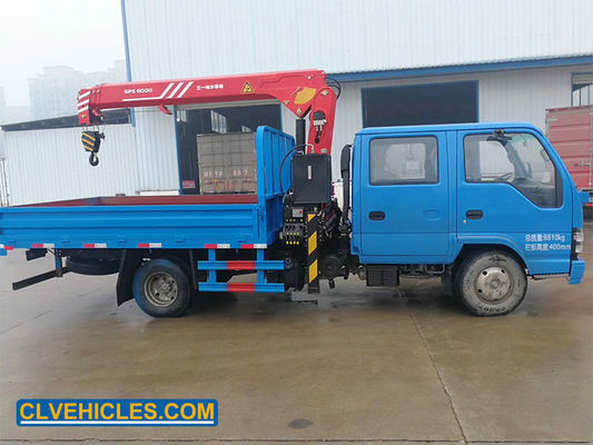 Crew Cabin 600P ISUZU Truck Mounted Crane 4X2 12m Height Lifter Machinery