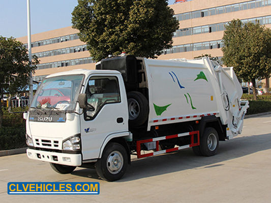 ISUZU N Series Garbage Waste Collection Vehicle 130hp 7CBM Hydraulic Hoist