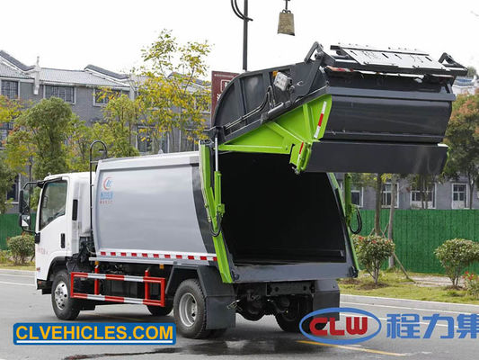 ELF 130hp 7000L ISUZU Garbage Truck hydraulic trash compactor