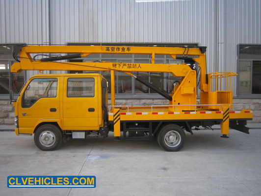 Hydraulic Aerial Cage High Altitude Truck 14M Telescopic Boom 4×2